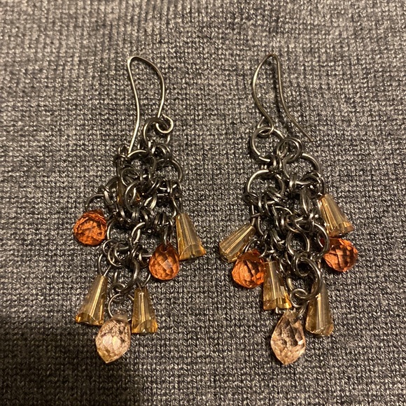 Kohl's Jewelry Kohls Brand Chandelier Earrings Silver And Amber Colors Poshmark